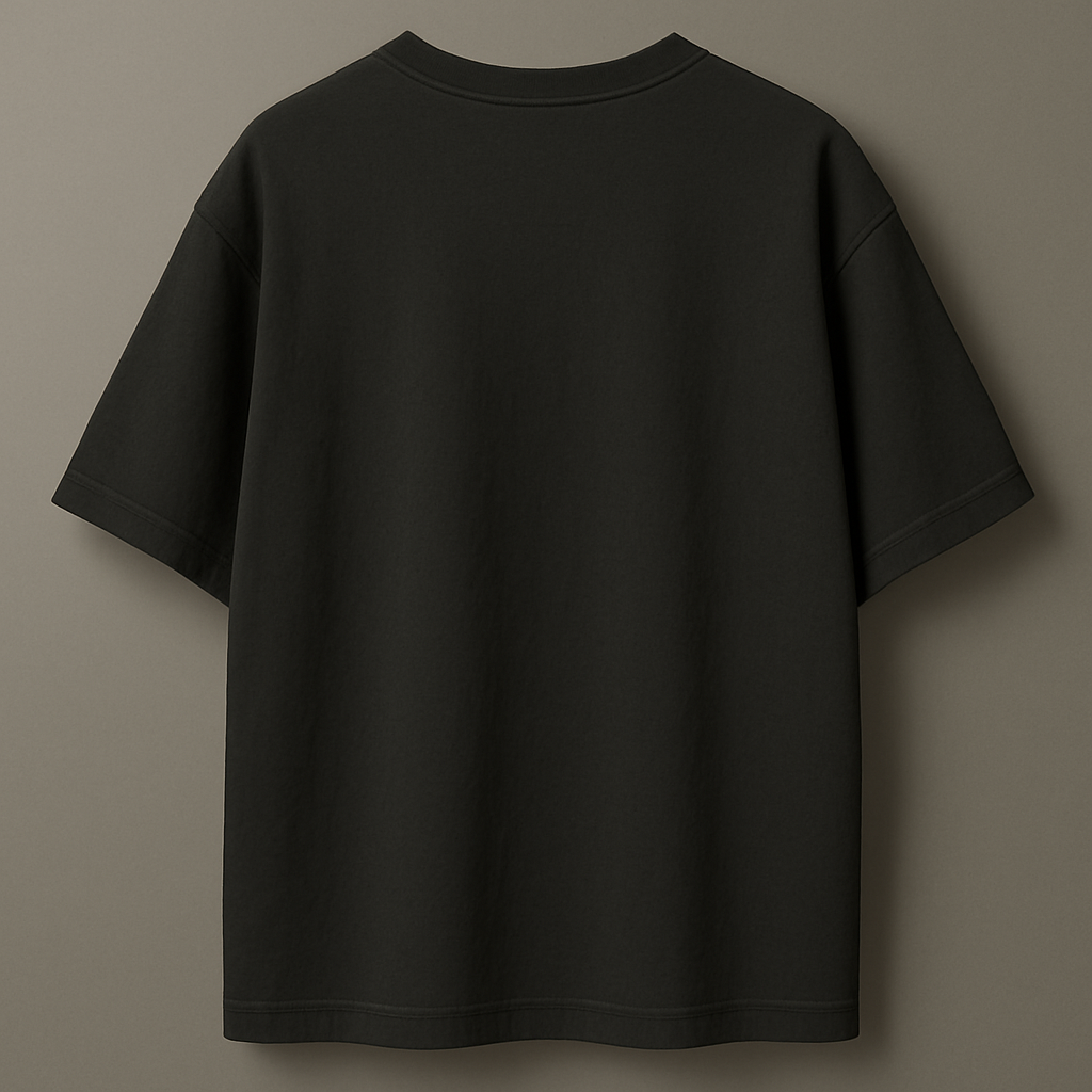 Black Oversize t-shirt back pose
