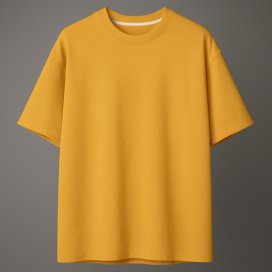 Yellow t-shirt on a gray background
