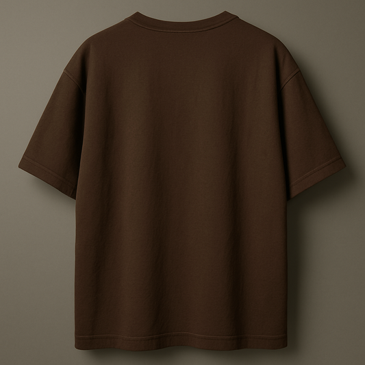 Brown t-shirt on a matching brown background