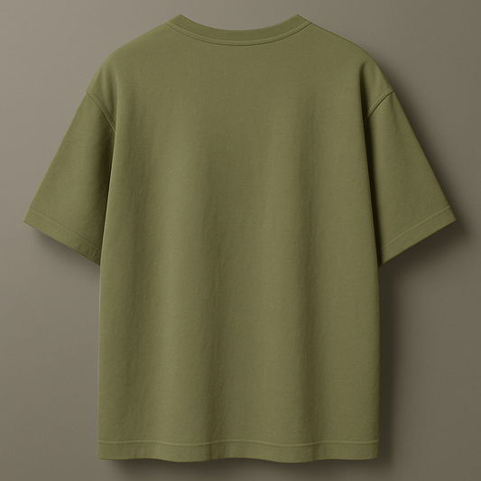 Green t-shirt on a brown background